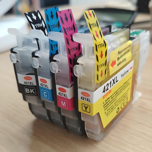 TEMU LC421XL Inktcartridges | Compatibel met Brother DCP-J1050DW, DCP-J1140DW, MFC-J1010DW Printers, Zwart, , Magenta, Geel