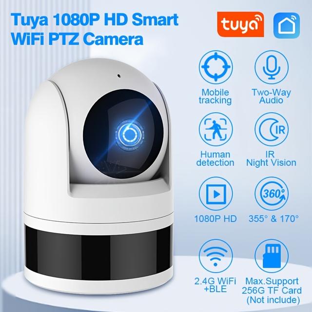 TEMU 1080P Tuya Wifi Baba Monitor Beltéri Okos Biztonsági Kamera Mozgáskövetéssel, Hangriasztással, Hang Intercommal, Éjjellátóval és Smart Life Applikációval