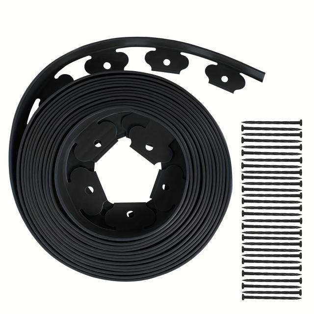 TEMU Lawn Edging Flexible Paving Rolls Plastic Stone For The Garden 10m Replacemet Of Lawn Edging Stones