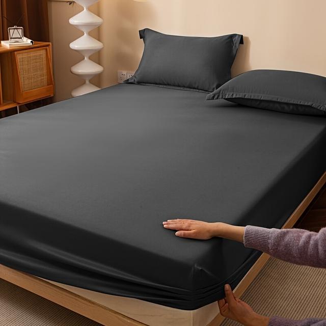 TEMU A Soft And Breathable Fitted Sheet, Ultra- Bed-dark Blue,, Machine Washing, Comfortable Bed Supplies Throughout , Comfortable Solid