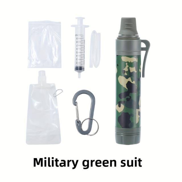 TEMU Filtro de Água Compacto para para Única - ABS Durável, Purificador Fácil de Usar Compatível com Garrafas com Carvão Ativado e Resina de Iônica - Ideal para Caminhadas, Acampamentos e Viagens