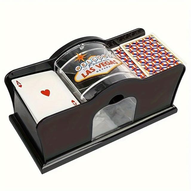 TEMU Manual Card Shuffler - Handheld, Durable Abs Material For 'em & Board Games