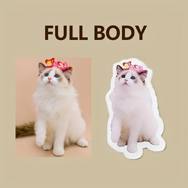 TEMU Custom Photo Keychain - Personalized Acrylic Keyring For Pets & , Double-sided Portrait Keepsake, Perfect Gift For Pet Lovers & Couples