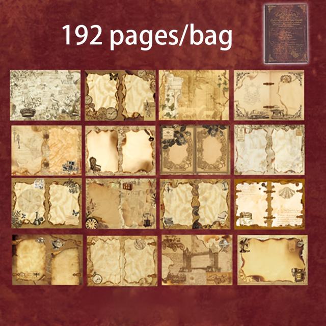 TEMU 1권 - 원격 헌사 시리즈 빈티지 브라운 스크랩북, 골드 포일 악센트, 192페이지 고품질 종이, 장식적인 테두리 & 엠보싱 디자인, 저널링용, DIY 선물, 추억 보관, 고급스러운 일기장, 종이, 기념품 일기장, 창의적 저널링, 클래식 일기장, 내구성 있는 표지, 장식 노트북, 창의적인 취미 활동가|일기장