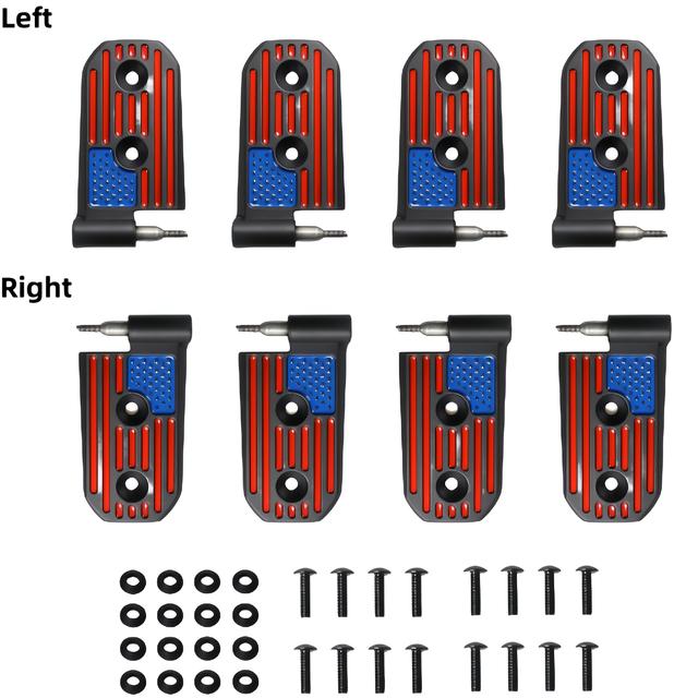 TEMU 2018-2025年式ジープ JL/JLU/グーター JT/アンリミテッド/サハラ用 8点セット JLアルミニウムドアヒンジキット オリジナル工場ヒンジスリーブ交換パーツ スポーツアクセサリー