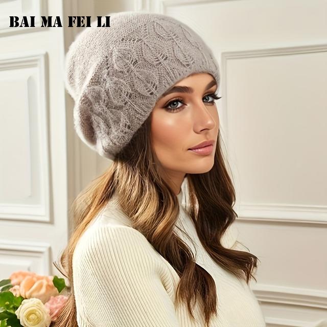 TEMU Herbst- Wintermütze, Samtmütze, verdickte warme Stapelmütze für mittlere ältere Menschen, Damenstyle