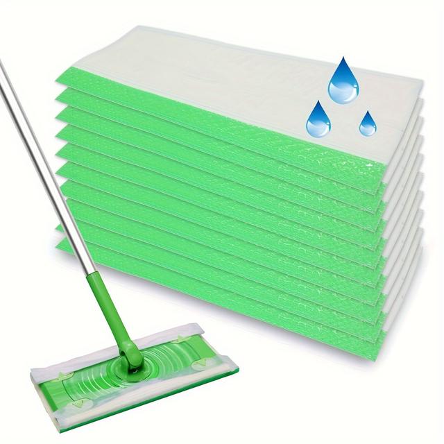 TEMU 10 قطع من وسادات أقمشة الكنس المتوافقة مع مكنسة Swi-ffer - حشوات ممسحة ممسحة غبار للاستعمال مرة واحدة لتنظيف ومسح الأرضيات