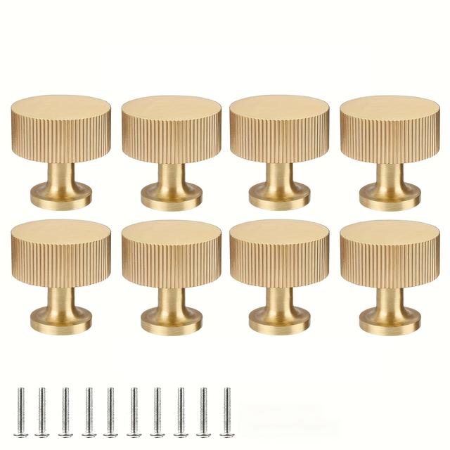 TEMU 8 stuks gouden metalen handgrepen in vintage stijl, luxe knoppen voor kastdeuren en lades, moderne handgreepknoppen