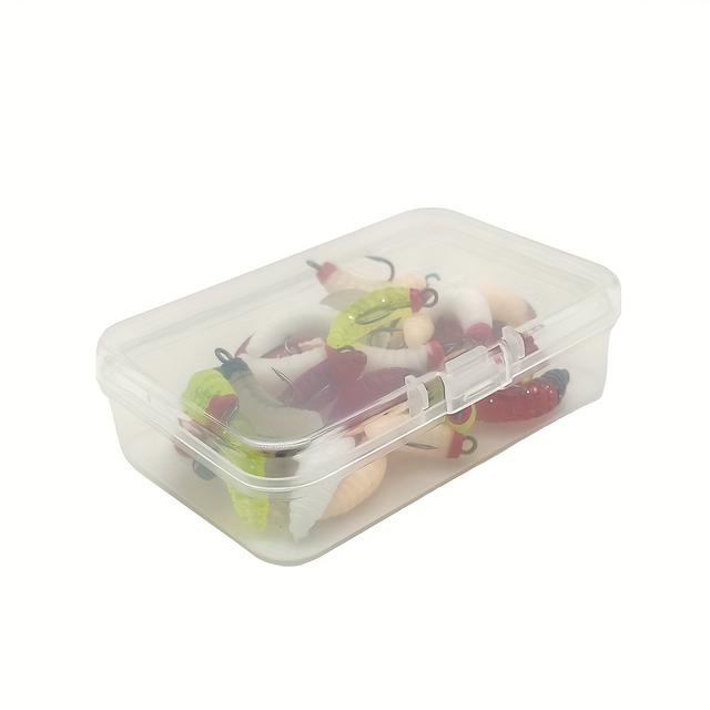 TEMU 30pcs Dip Head Breadworm 5-color Set, Trout Worm Lure, Bionic Insect Bait, Worm Soft Lure, Fly Fishing Lure, Bionic Bait, Soft Bait, Maggot Lure