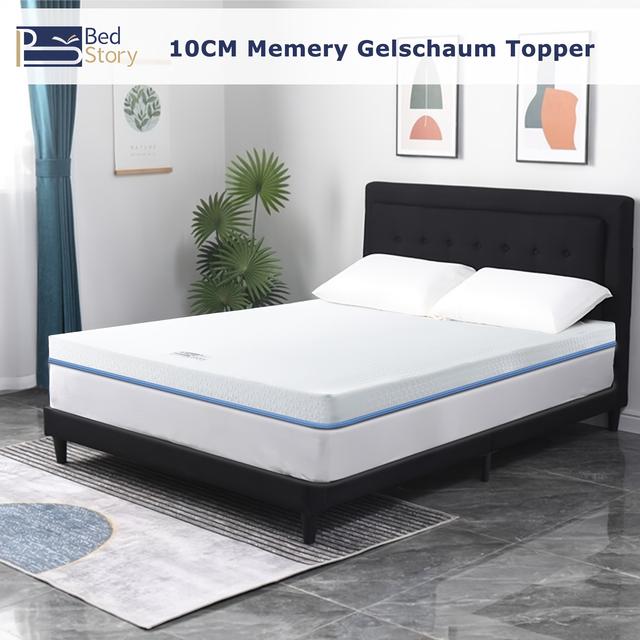 TEMU Bedstory Mattress Topper, In 10cm Or 7cm Thickness With 2 Firmness Options H2-h3. This Gel Topper Features A Removable And Washable Cover, Ensuring And