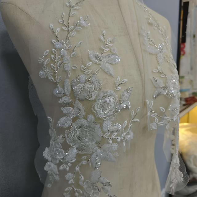 TEMU 1 Paire d'Appliqués en Florale - Embellissements et de