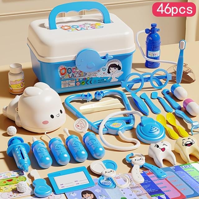 TEMU Pretend Play Doctor Toy Set, Suitable For Boys And Girls To Doctor And Nurse Games, Includes A Stethoscope And Injection Medical Toys, Perfect For Day Gifts, Birthday Gifts, Or Christmas Gifts