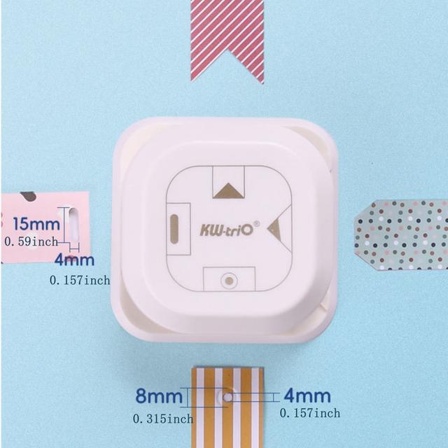 TEMU 1pc 4 In 1 Paper Punch, Multifunctional Embossing Punches, Journal Planner Corner Cutter, Notebook Stationary Cutting Tool, Suitable For School, Office, Home