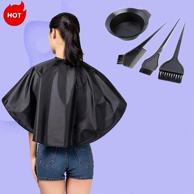 TEMU Sada na vlasy zahrnující plášť a olej, včetně salonního trvalého ondulování, barvení, stříhání, mísy a štětce, s většími nástroji na vlasy. Vhodné pro domácí salonní použití.