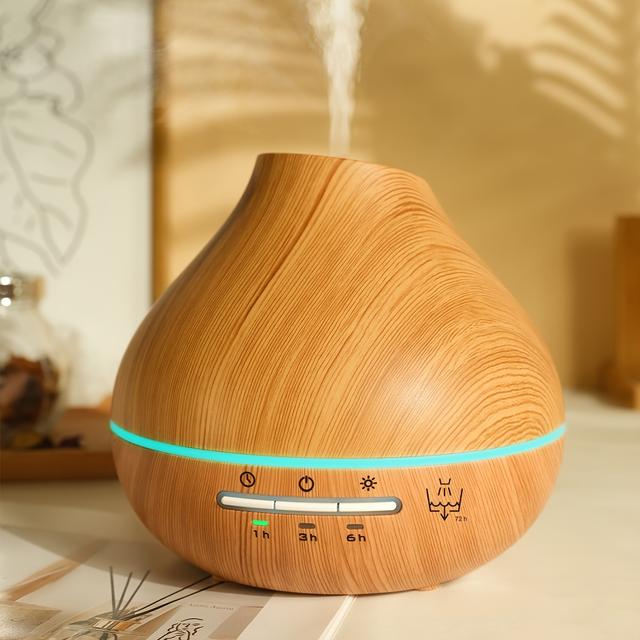 TEMU Ultrasonic Aromatherapy Humidifier, Large Capacity Essential Oil Diffuser With Auto Shut-off, Cool Mist Ultrasonic Humidifier For Room Types, Usb Powered, Low Voltage, Relaxation And Freshener