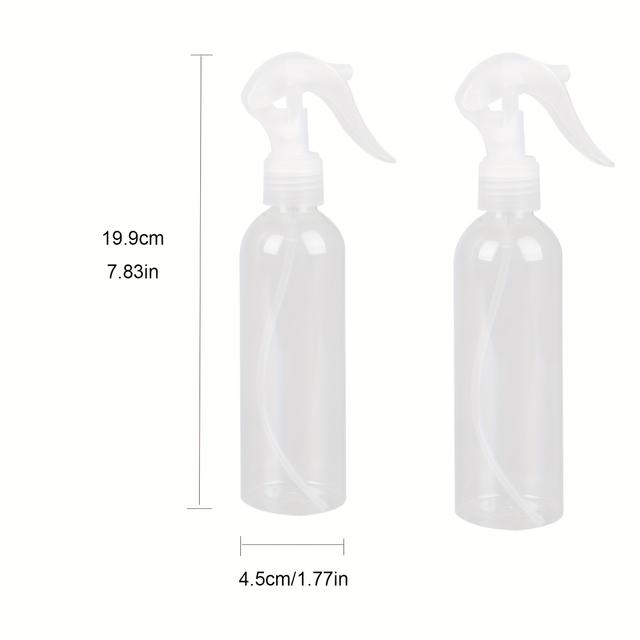TEMU Bottles, Mist Continuous Spray Bottle 200ml/6.8oz, For Hairstyling, , Cleaning, Hair Care, And Skincare - Empty, Reusable, White
