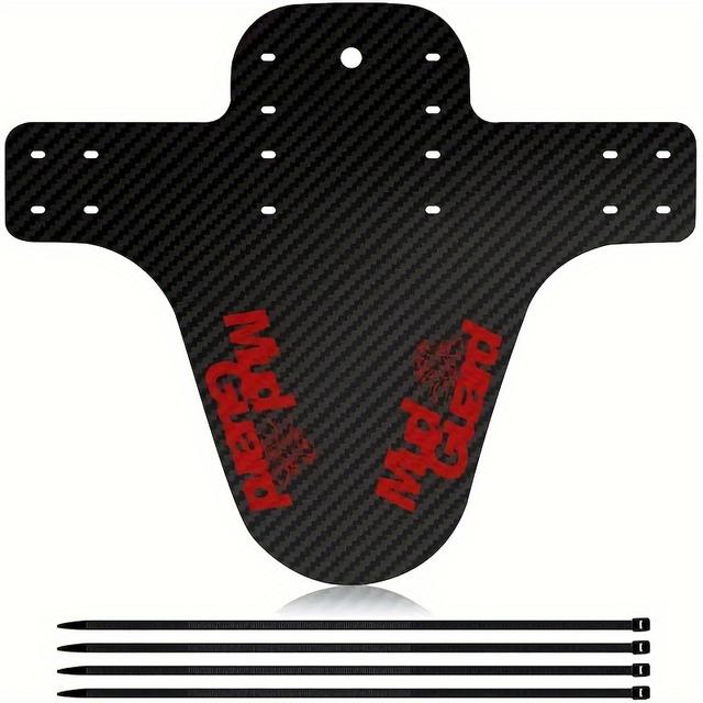 TEMU New Carbon Fiber Pattern Mountain Bike Mudguard, Adjustable Front And Rear Mudguard For Mountain Bikes, Compatible With Mountain Bikes And Larger Bicycle Wheel Sizes