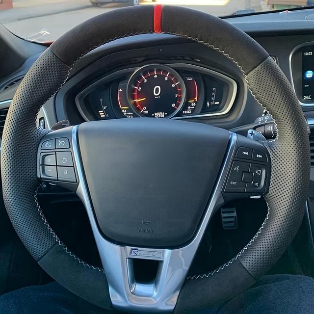 TEMU Car Steering Wheel Cover Suitable For S60 2011-2017