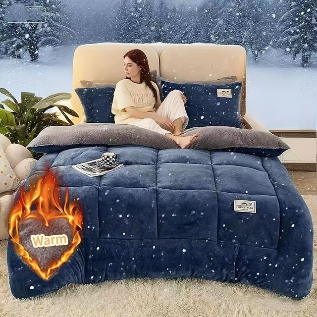 TEMU This High-end Solid Color Milk Velvet And Lamb Fleece Thick Blanket Is Warm And Up Quickly. In Sizes, Soft To The Touch, Retains , And Is Suitable For Dormitories And Hotel Bedrooms