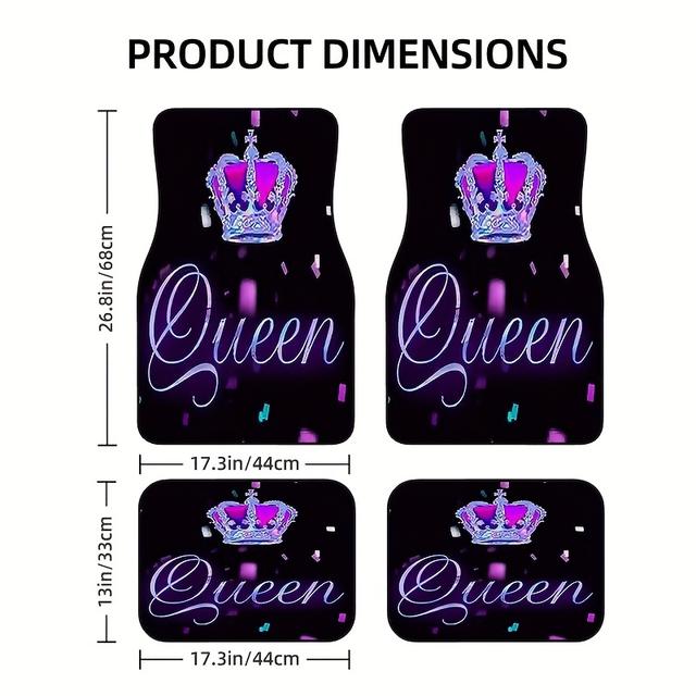 TEMU 4 Piezas de Alfombras para Auto, Estilo de Moda, Ideales para Navidad, Día de San Valentín, Acción de Gracias y Entusiastas de Autos, Regalo Perfecto para y