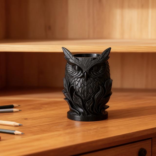 TEMU Nordic Minimalist Owl Decorative Pen Holder Vase