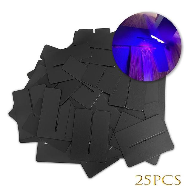 TEMU Schwarze rechteckige Isolations-Haarextensionschutzschilde, Anti-Guard-Haarestyling-Isolationsblätter für Keratin-Extensions, Haarextensions-Defender für LED-Haarextensions-Ki