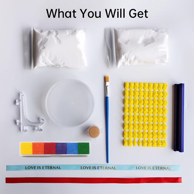 TEMU Kit d' Colorées pour Chiens et Chats, Kit d' pour Animaux - Décoration de Noël DIY, Moule en Souvenir, Cadeau Idéal pour les Propriétaires de Chiens et Chats