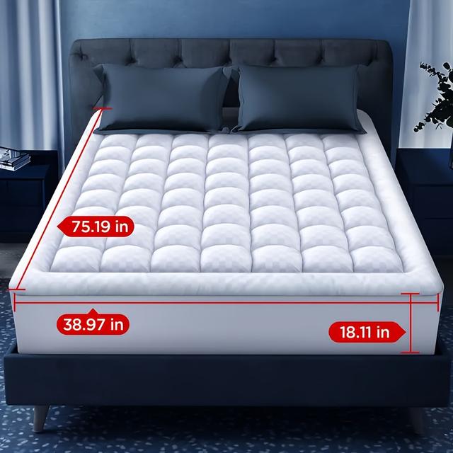 TEMU Novted Mattress Super Comfortable Mattress Cover, Breathable Soft Microfiber Protective Pad, Silent Mattress Cover, Washable, 8-21 Inch Deep Pocket