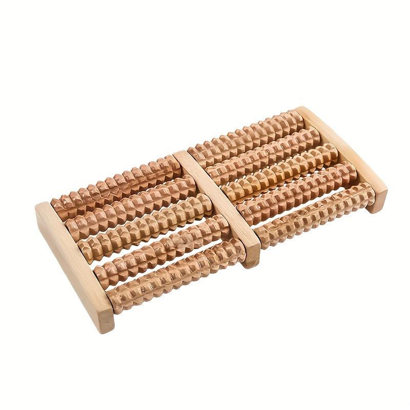 TEMU Give Your Feet : 1 Wooden Foot Massager With Massage Rollers – Function, Essential Massage Tool For Wellness Enthusiasts, Perfect For Runners, Exercisers, And Long- Standing Workers, Ideal Gift