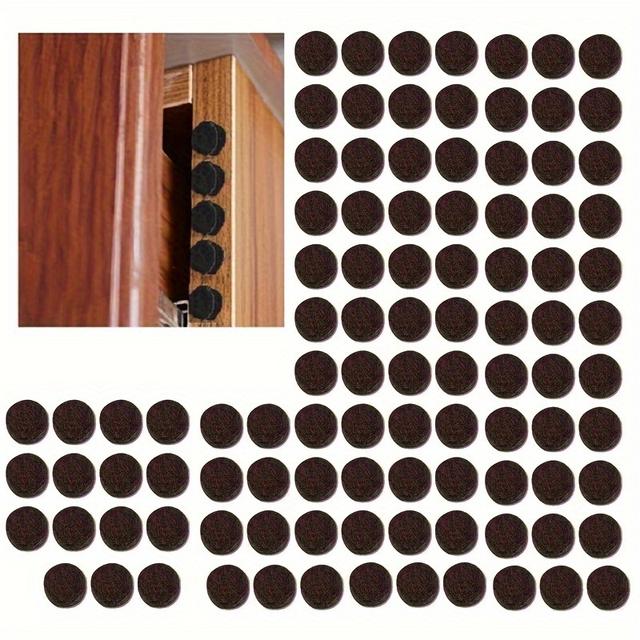 TEMU 100pcs Of Self-adhesive Anti-collision Felt Pads, Self-adhesive Protective Pads, Anti-collision Soundproof Pads, Brown, 5mm (0.2") Thick, Round 13mm (0.5")