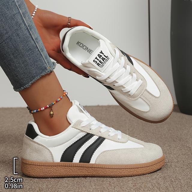 TEMU Women's Chunky Sole Casual Sneakers, Comfortable And Versatile, Lightweight For , Suitable For Outdoor Activities And Shopping Sports Outdoor Skateboard Shoes