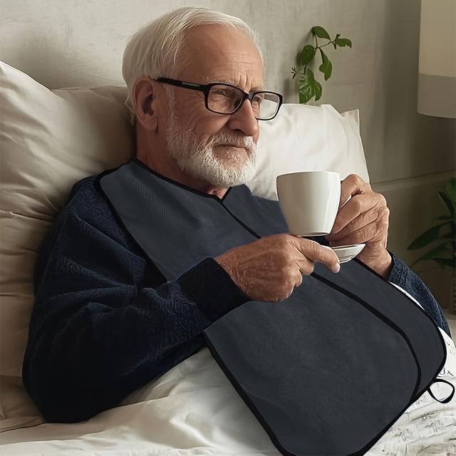 TEMU One-piece Scarf-style Adult Bib, And Remove For Dining – A Gift Of Ideal For Seniors Or With Mobility
