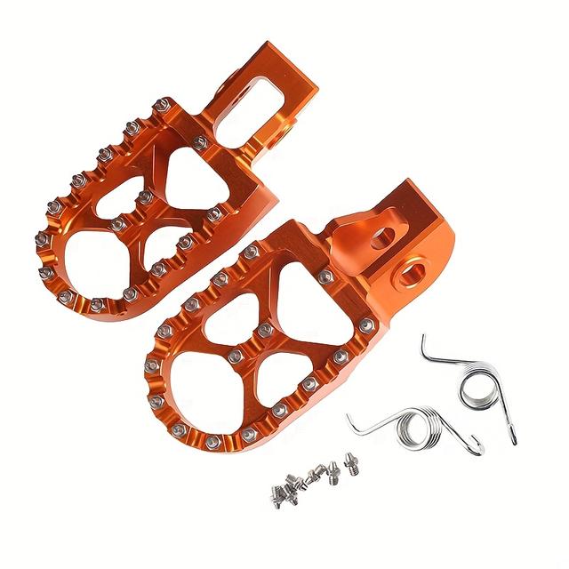 TEMU Pedales de CNC para Motocicleta KTM 125, 150, 200, 250, 300, 350, 450, 500 SX, SXF, EXC, EXCF, XC, XCF, XCW (2017-2022) y SX125, SX150 (2016), FC, FX, TX, TC, TE