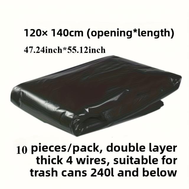 TEMU Bunte große Müllsäcke 120*140cm für 240L Mülltonnen, verdickte viersträngige HDPE-Einwegsäcke mit auslaufsicherer Versiegelung, vielseitig einsetzbar für Küche, Badezimmer, Terrasse, Außenbereich