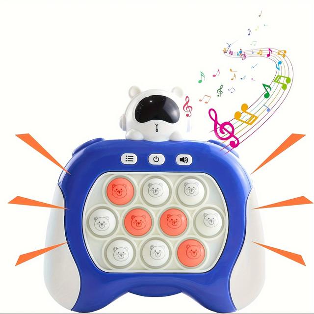 TEMU Sensory Game Console - 4 , Interactive Brain-boosting Toy For , Hand-eye Coordination Enhancer, Perfect Christmas Gift - Purple/blue, Pocket Toy, Puzzle Game Machine, Squeeze Toy