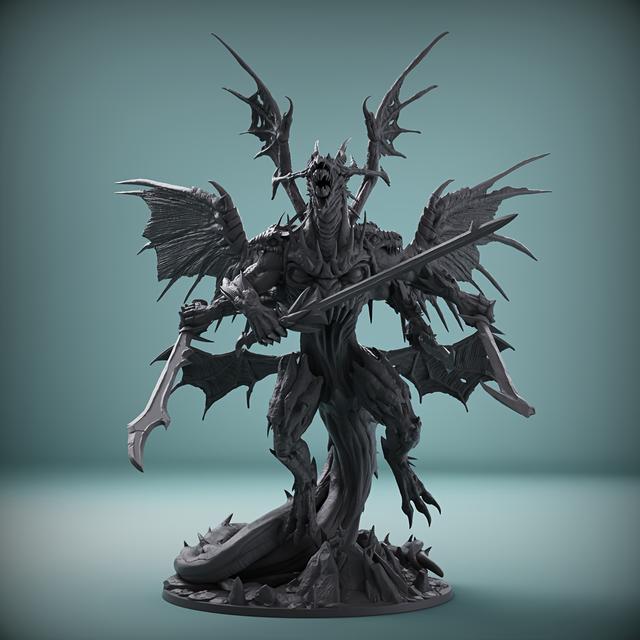 TEMU Ongeverfd Miniatuur Model van een Demonen , Geschikt voor Tafelspellen en Rollenspel Decoraties
