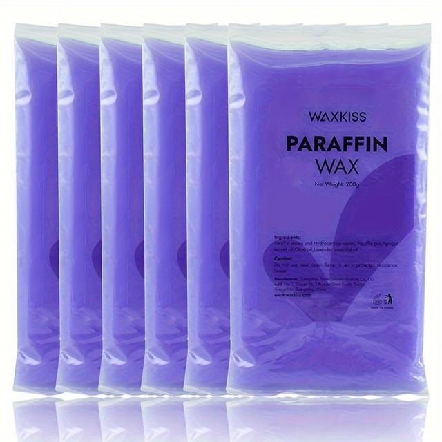 TEMU WAXKISS 6er-Pack Strips in Lavendel- oder Pfirsichduft, geeignet für die Hand- und Fußpflege, ideal für den Einsatz in Salons oder zu Hause zur Reinigung und Feuchtigkeitspflege