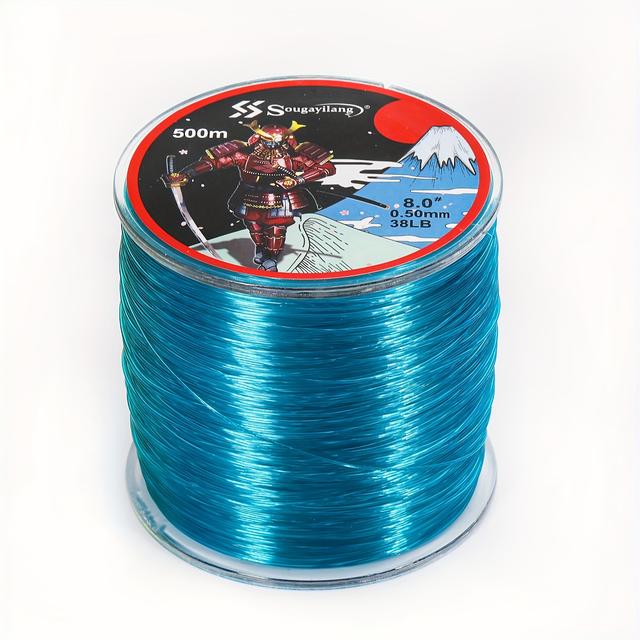 TEMU Hilo de pescar de nailon Sougayilang de 500 m/547 yds, 7-38 LB, monofilamento fuerte resistente a la abrasión, para lanzamiento , para pesca de agua y de y carpa