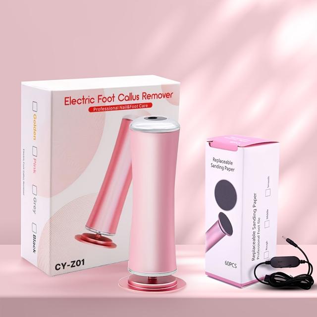 TEMU Usb Foot Grinding Tool Set To Remove Dead Skin And Calluses, Suitable For Nail Salons, Electric Pedicure Device