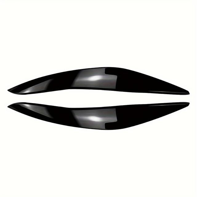 TEMU 2pcs Car Front Headlight Eyelids Eyebrow Cover Trim For F10 F11 2011 2012 2013 2014 /carbon Fiber