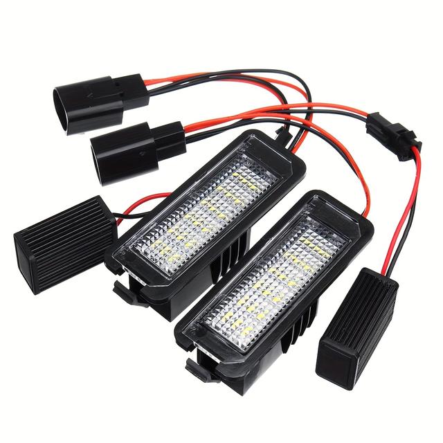 TEMU . LED-nummerplate-lichten voor VOLKSWAGEN 4 5 6 7 voor Scirocco Beetle SEAT Altea Skoda Superb Passat CC Eos Phaeton