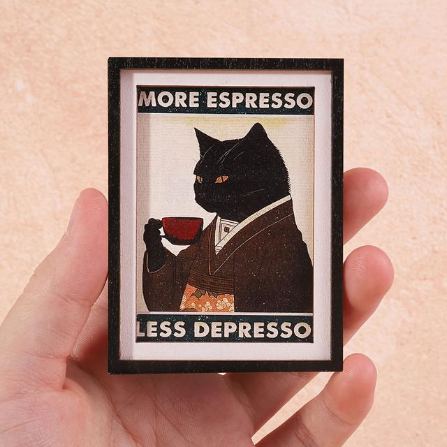 TEMU A Mini-sized Picture Frame Shaped Refrigerator Magnet, A Fun Home Decor Item Featuring A Coffee, Perfect As A Festive Gift