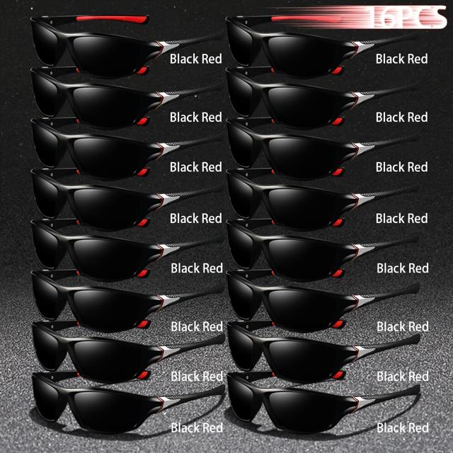 TEMU 16 Pièces Lunettes de Soleil Unisexe Vintage pour Cyclisme, Pêche et Sport – Designer Luxueux Rétro Conduite Alpinisme Course Hiking Camping Escalade Sports Extérieurs