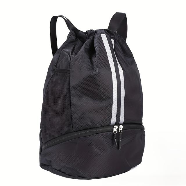 TEMU Designed For Sports Gear Storage, This Soccer & Basketball Backpack Features A Drawstring Design For , Ideal For Outdoor Activities And Sports Events.