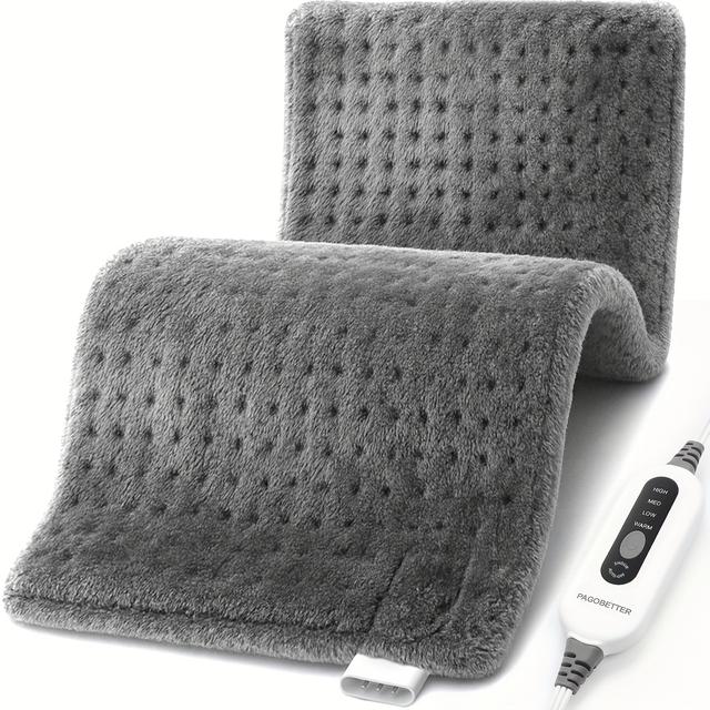 TEMU Electric Heating Pad Graphene, Available In Sizes 33×17 Inches And 15×12 Inches, Weighing 2.5 . It Features Soft Flannel With A 5-layer Thickened Fabric, Providing For Winter, Up In