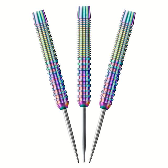 TEMU 23g Metall-Darts, Hartspitzen-Darts, Bunte Gerade Schaft-Optik, 3 Dartflügel