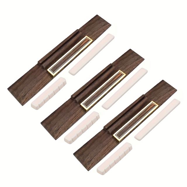 TEMU Bridge Of A Classical Guitar Featuring Cow Bone Top And Bottom Pads