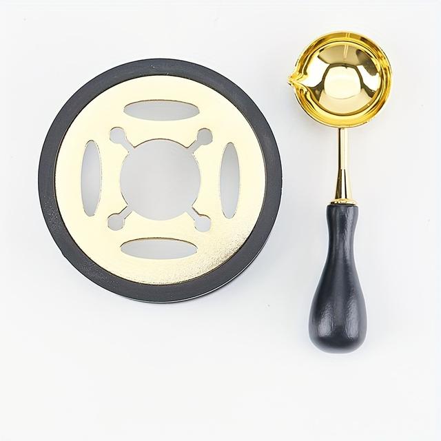 TEMU 1 db Forró Olvadó Viaszmelegítő Kanállal, Új Magas Hőmérsékletű Anyagú Textúrájú Melegítőkemence, Kompakt Használatra Való Viaszolvasztó Tűzhely Zárkészletekhez