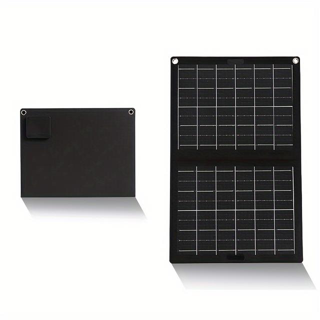 TEMU Portable Solar Panel Charger, 2-in-1 Foldable, 30-50w Output, Usb Connector, Universal Charging, Travel & Work Voltage 36v, Solar Power Charging Equipment For Phones And Accessories