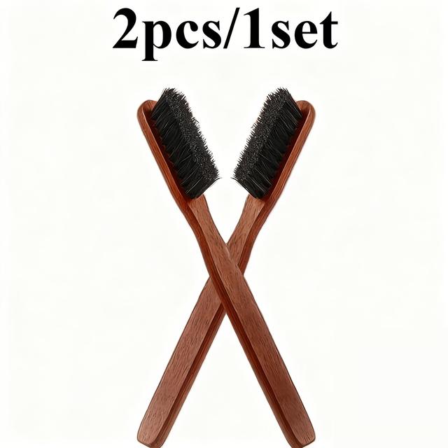 TEMU 2pcs/set Detail Brush Kit, Silvery Care Kit For Detail Polishing, Jewelry Paint Surface, Silverware Cutlery